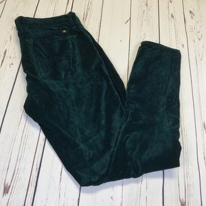 Lucky brand emerald green velvet pants